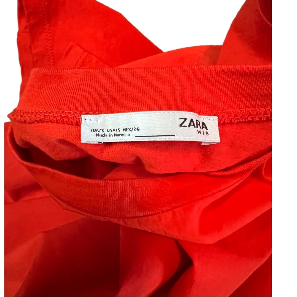ZARA POPLIN DRESS WITH CONTRASTING RUFFLE - Picture 9 of 9
